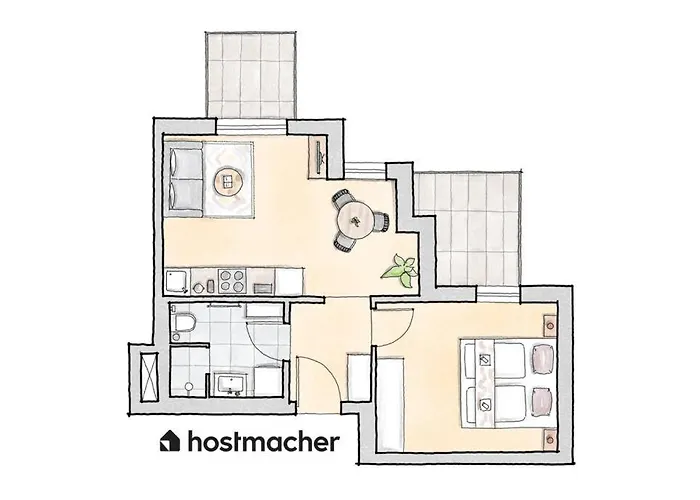 Hm • Modern 1br With Balcony Apartman